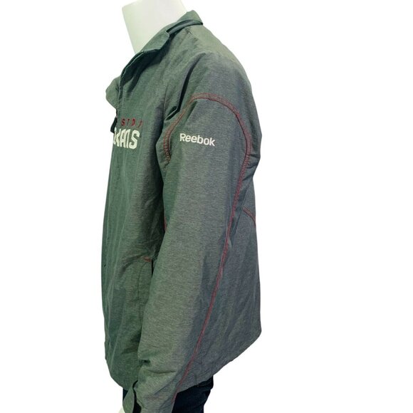 Reebok | Houston Texans Mens Onfield NFL Windbreaker Jacket Gray Full Zip Size M - Picture 7 of 12